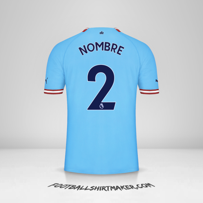 Jersey Manchester City 2022/2023 -  nombre - 2