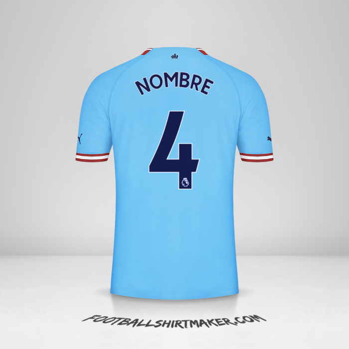 Jersey Manchester City 2022/2023 -  nombre - 4