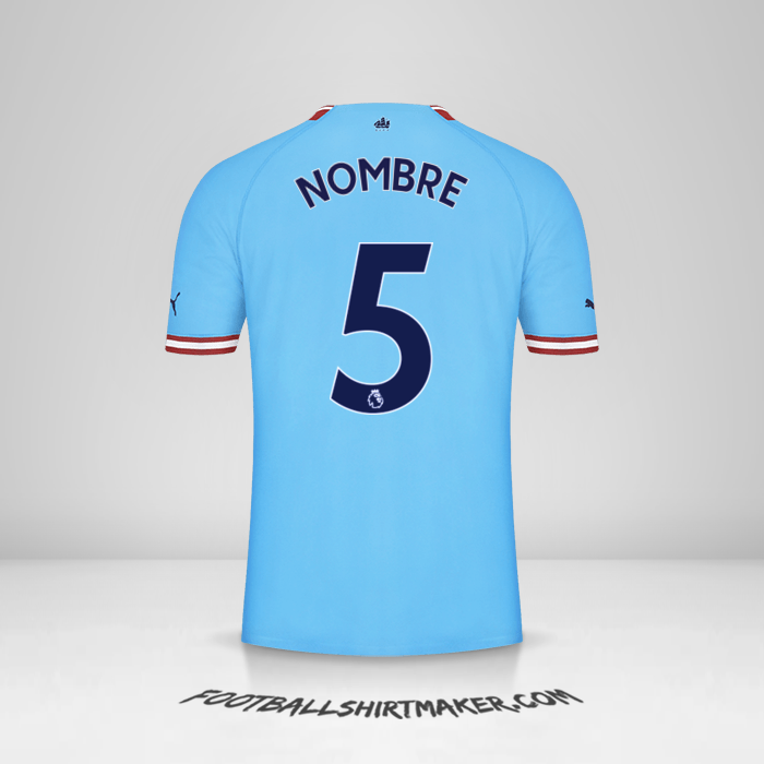 Jersey Manchester City 2022/2023 -  nombre - 5