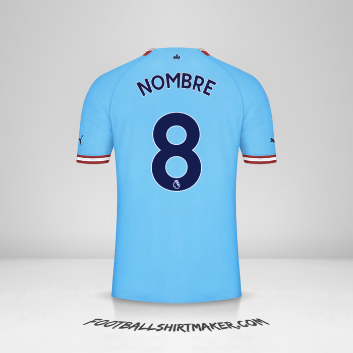 Camiseta Manchester City 2022/2023 -  nombre - 8