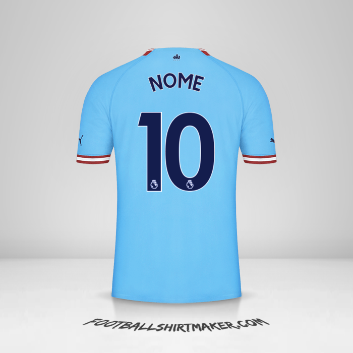 Camisa Manchester City 2022/2023 -  nome - 10
