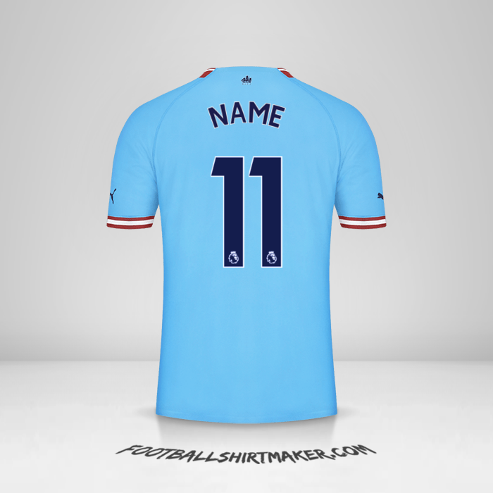 Jersey Manchester City 2022/2023 -  name - 11