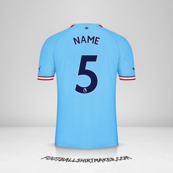 Trikot Manchester City 2022/2023 -  name - 5