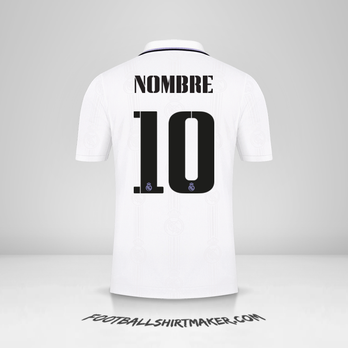 Jersey Real Madrid CF Cup 2022/2023 -  nombre - 10