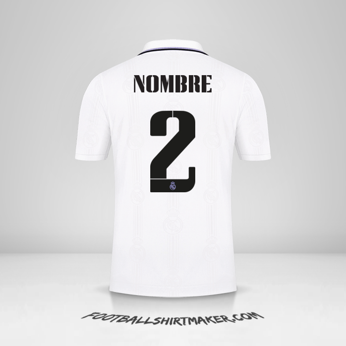 Jersey Real Madrid CF Cup 2022/2023 -  nombre - 2