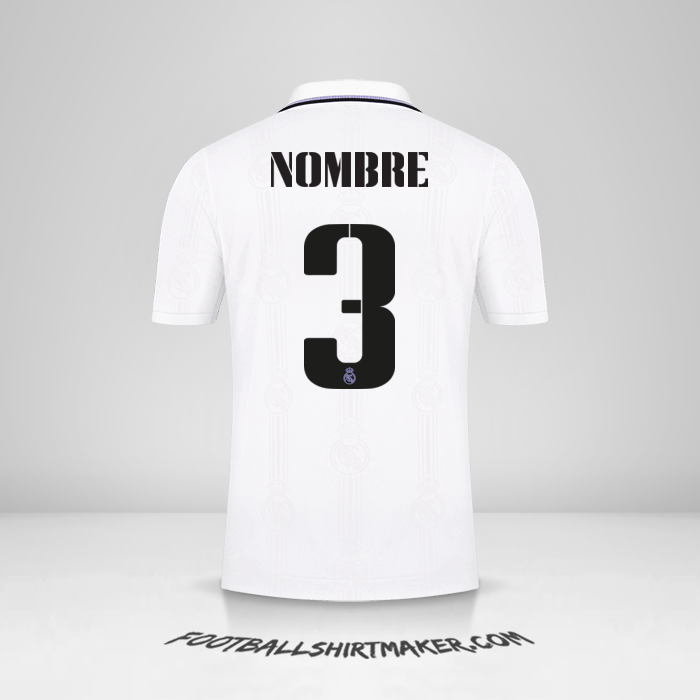 Jersey Real Madrid CF Cup 2022/2023 -  nombre - 3