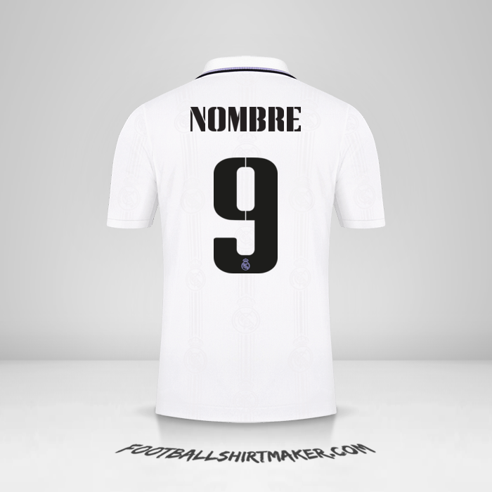 Jersey Real Madrid CF Cup 2022/2023 -  nombre - 9