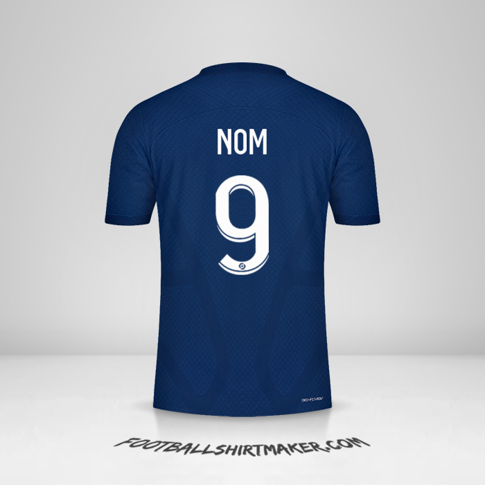 Maillot Paris Saint Germain 2022/2023 -  nom - 9