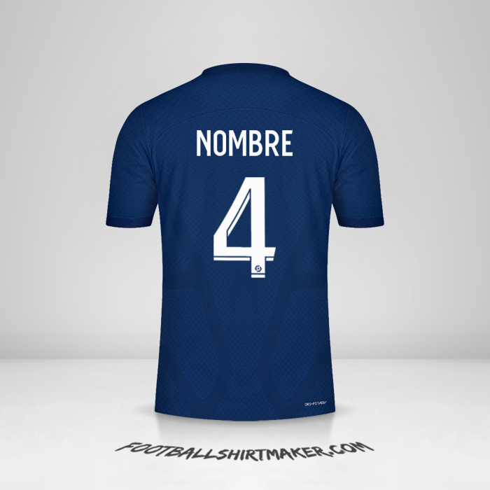 Jersey Paris Saint Germain 2022/2023 -  nombre - 4
