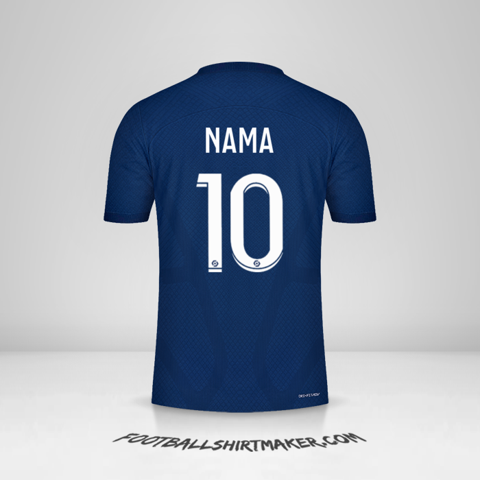 Jersey Paris Saint Germain 2022/2023 -  nama - 10