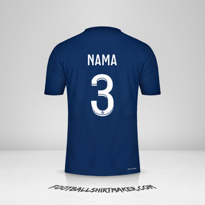 Jersey Paris Saint Germain 2022/2023 -  nama - 3