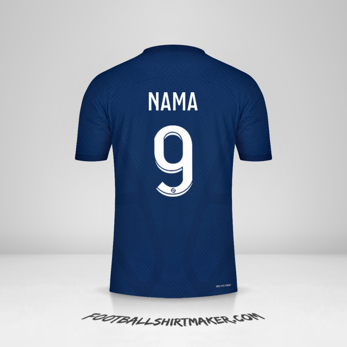 Jersey Paris Saint Germain 2022/2023 -  nama - 9