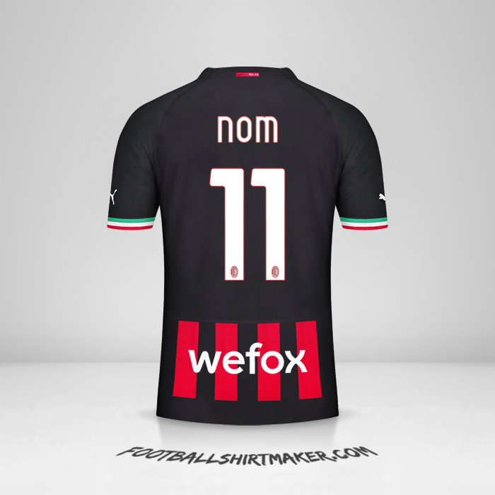 Maillot AC Milan 2022/2023 -  nom - 11