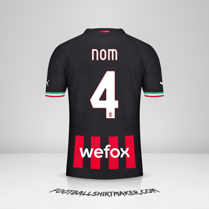 Maillot AC Milan 2022/2023 -  nom - 4