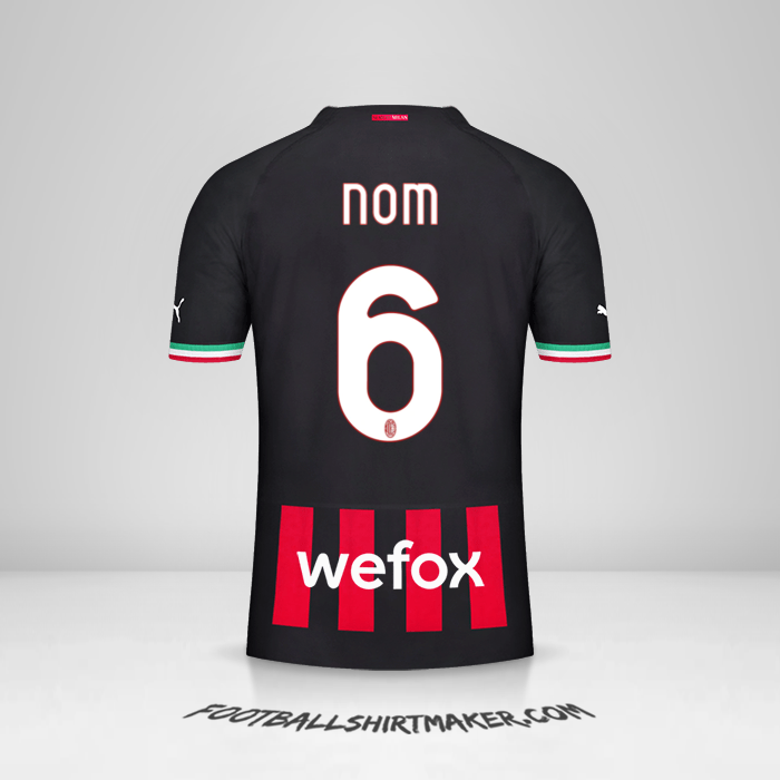 Maillot AC Milan 2022/2023 -  nom - 6