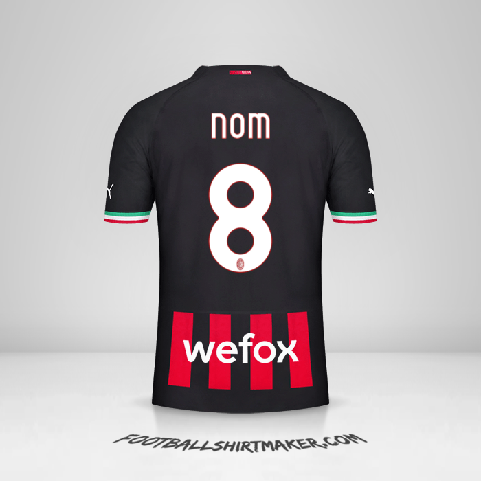 Maillot AC Milan 2022/2023 -  nom - 8