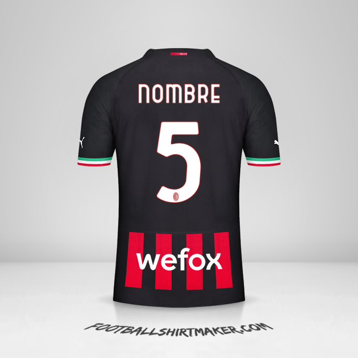 Jersey AC Milan 2022/2023 -  nombre - 5