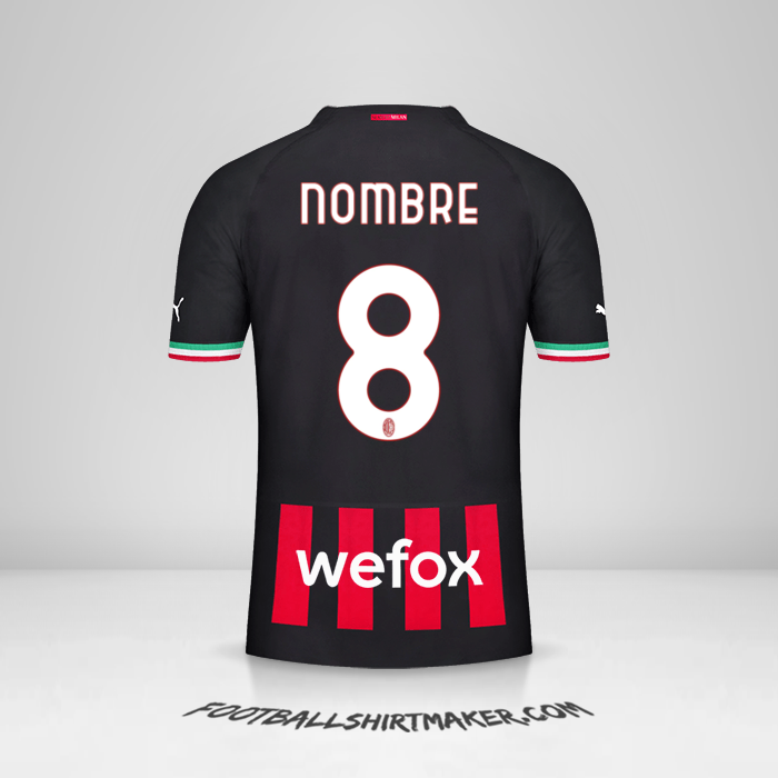 Jersey AC Milan 2022/2023 -  nombre - 8