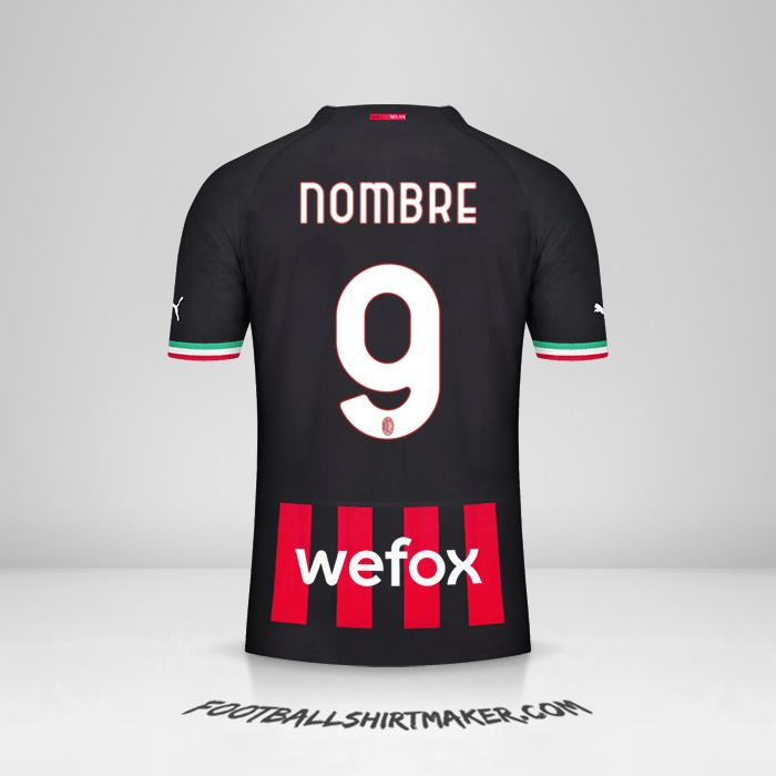 Jersey AC Milan 2022/2023 -  nombre - 9