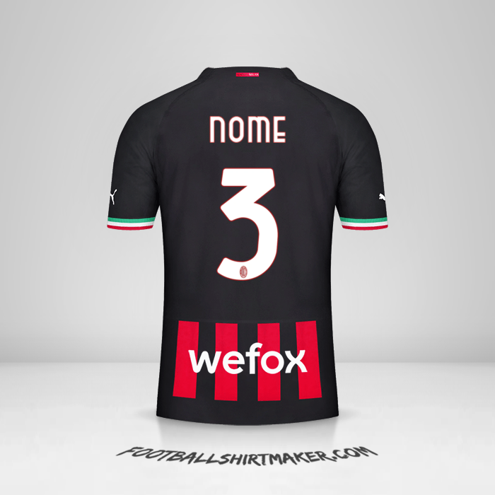 Camisola AC Milan 2022/2023 -  nome - 3