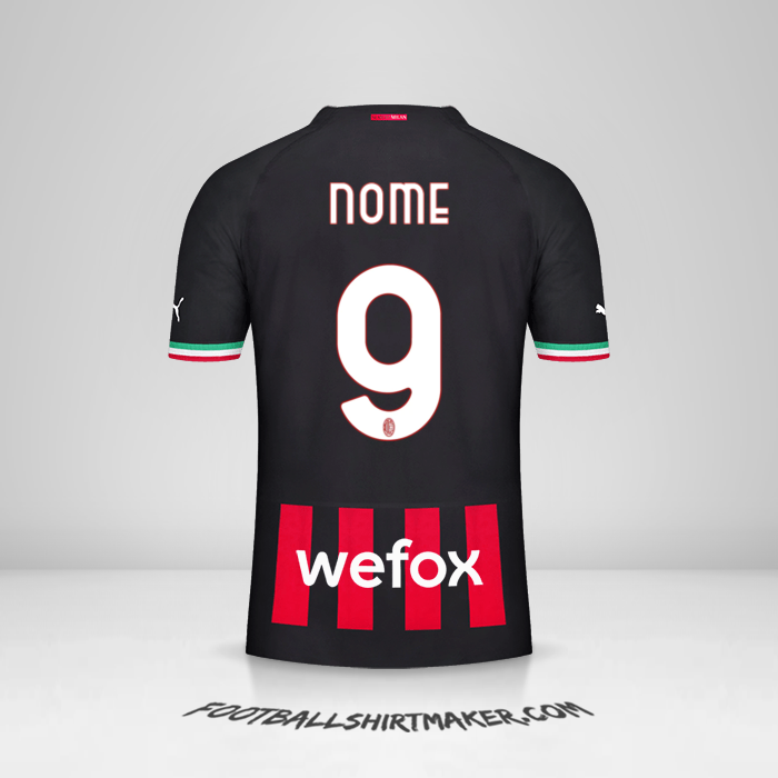 Camisola AC Milan 2022/2023 -  nome - 9