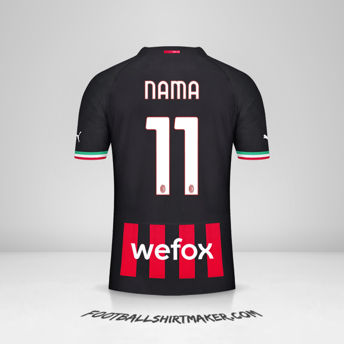 Jersey AC Milan 2022/2023 -  nama - 11