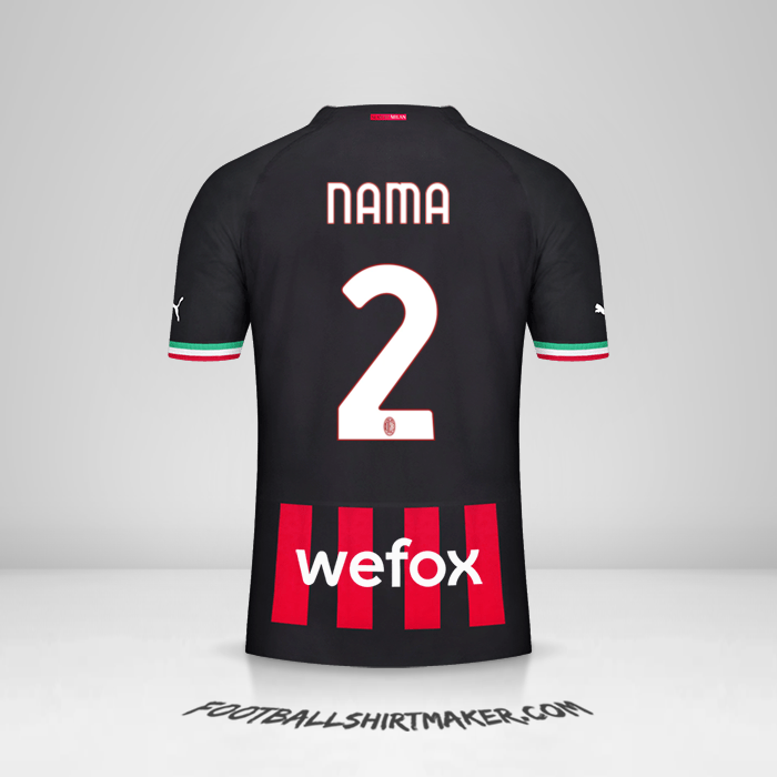 Jersey AC Milan 2022/2023 -  nama - 2