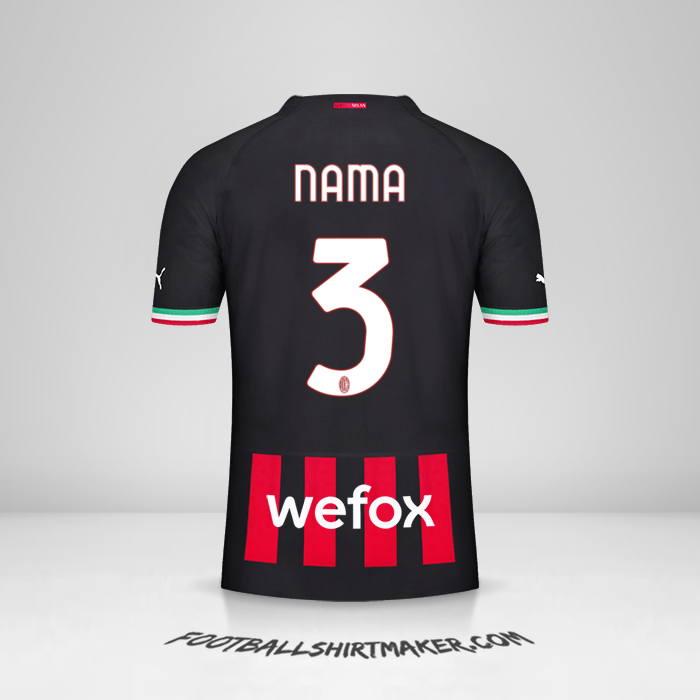 Jersey AC Milan 2022/2023 -  nama - 3