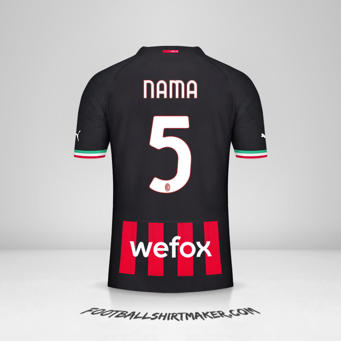 Jersey AC Milan 2022/2023 -  nama - 5
