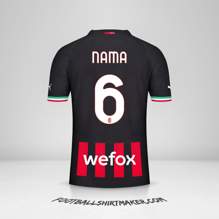 Jersey AC Milan 2022/2023 -  nama - 6