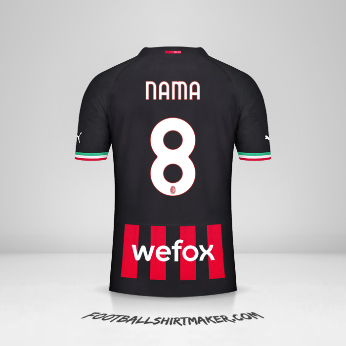 Jersey AC Milan 2022/2023 -  nama - 8