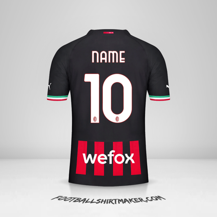 Jersey AC Milan 2022/2023 -  name - 10