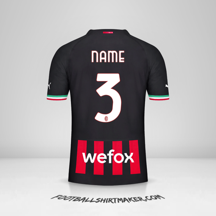 Jersey AC Milan 2022/2023 -  name - 3