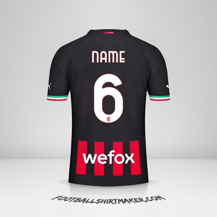 Jersey AC Milan 2022/2023 -  name - 6