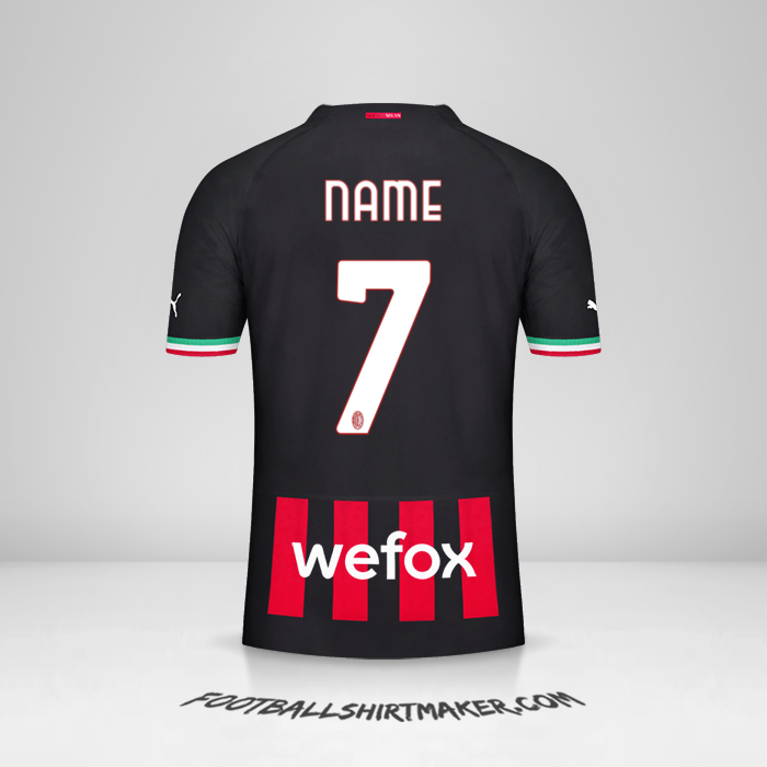Jersey AC Milan 2022/2023 -  name - 7