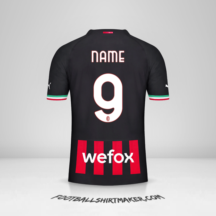Shirt AC Milan 2022/2023 -  name - 9