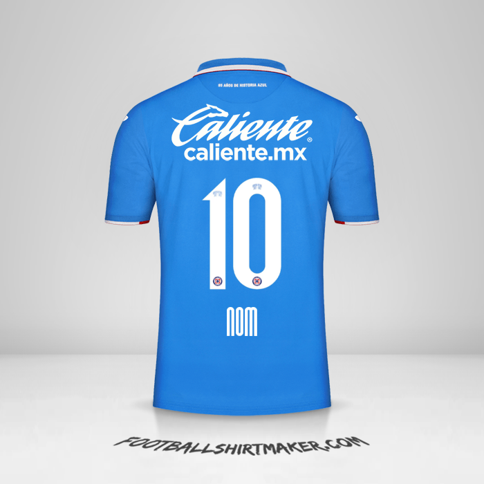 Maillot Cruz Azul 2022/2023 -  nom - 10