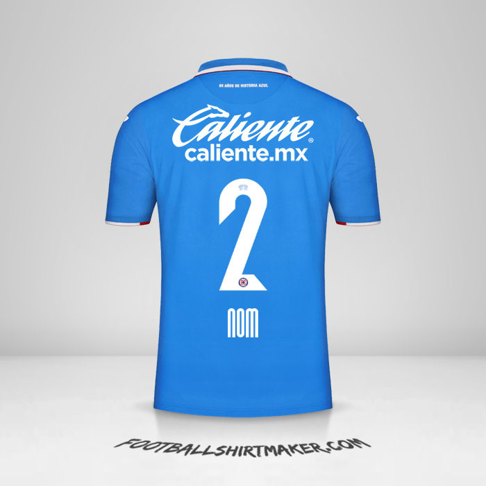 Maillot Cruz Azul 2022/2023 -  nom - 2