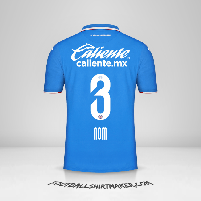 Maillot Cruz Azul 2022/2023 -  nom - 3