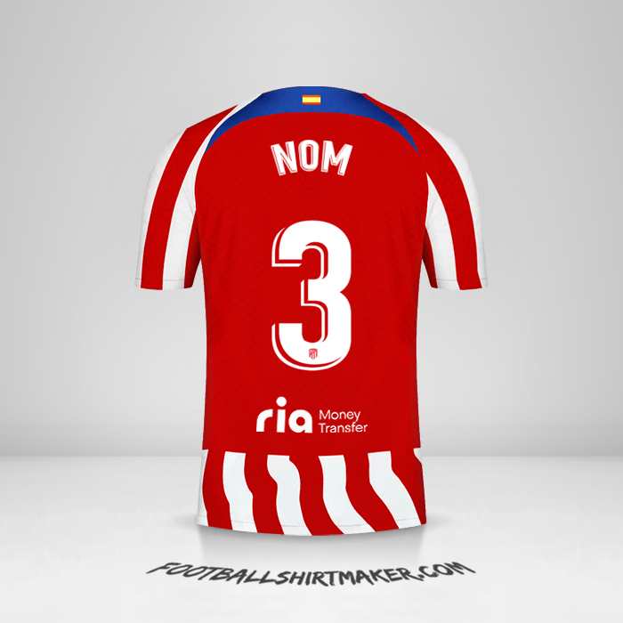 Maillot Atletico Madrid 2022/2023 -  nom - 3