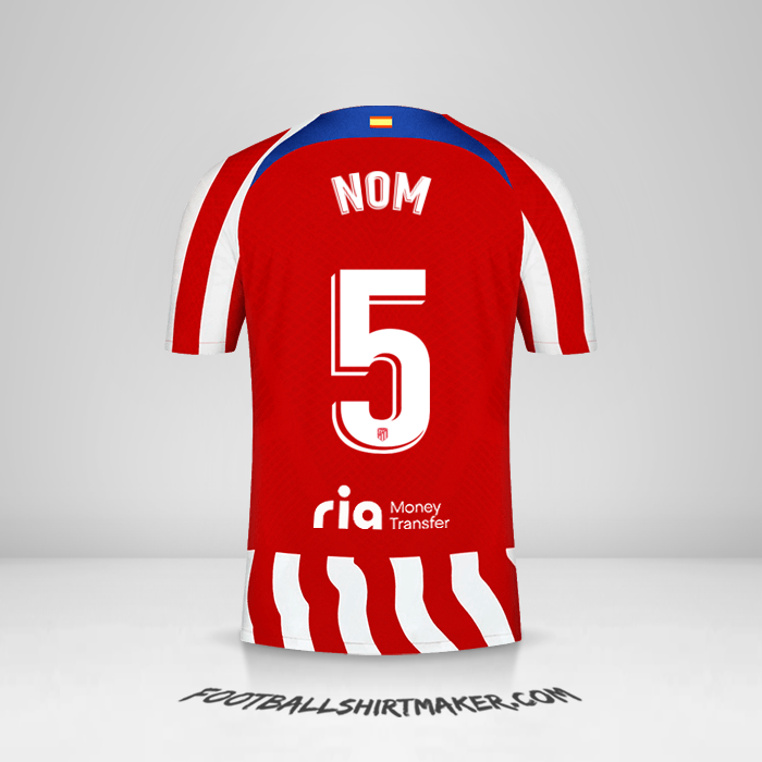 Maillot Atletico Madrid 2022/2023 -  nom - 5
