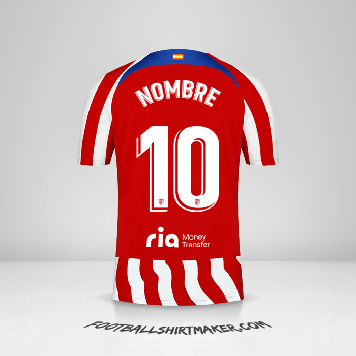 Jersey Atletico Madrid 2022/2023 -  nombre - 10