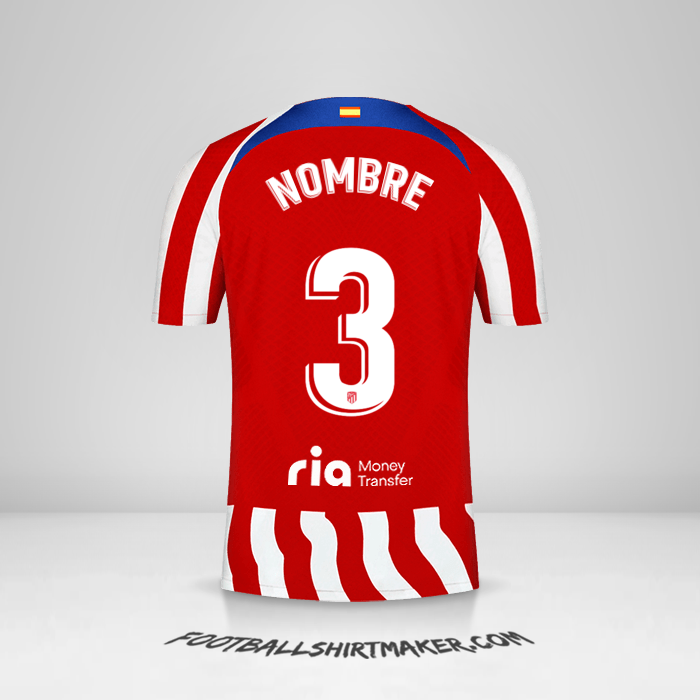 Jersey Atletico Madrid 2022/2023 -  nombre - 3