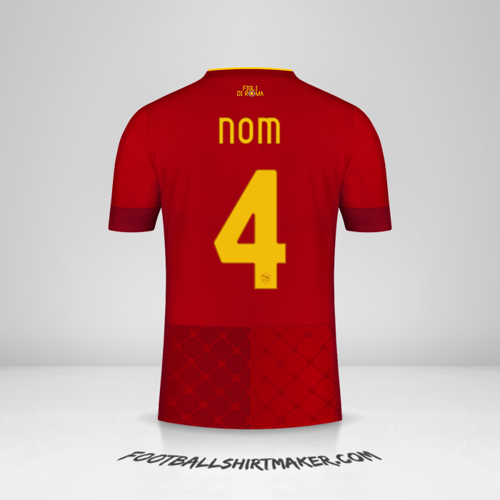 Maillot AS Roma 2022/2023 -  nom - 4