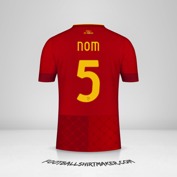Maillot AS Roma 2022/2023 -  nom - 5