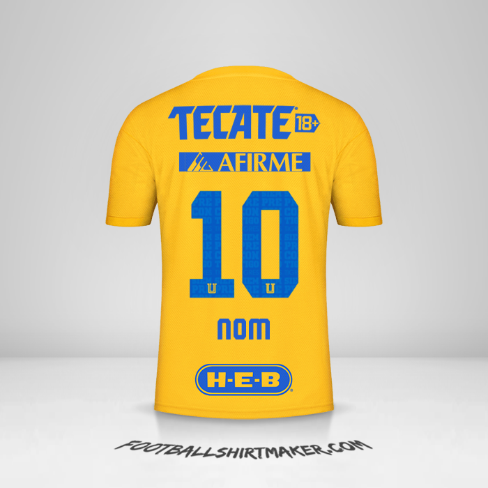 Maillot Tigres UANL 2022/2023 -  nom - 10