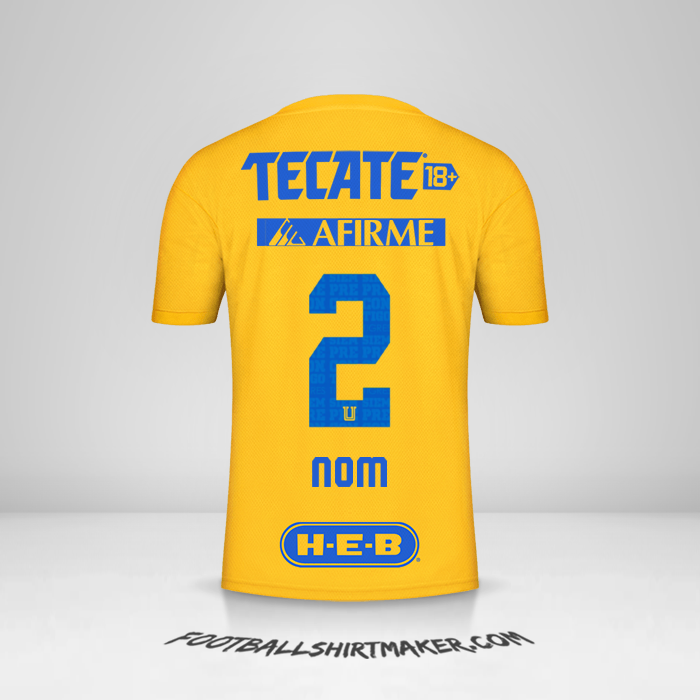 Maillot Tigres UANL 2022/2023 -  nom - 2