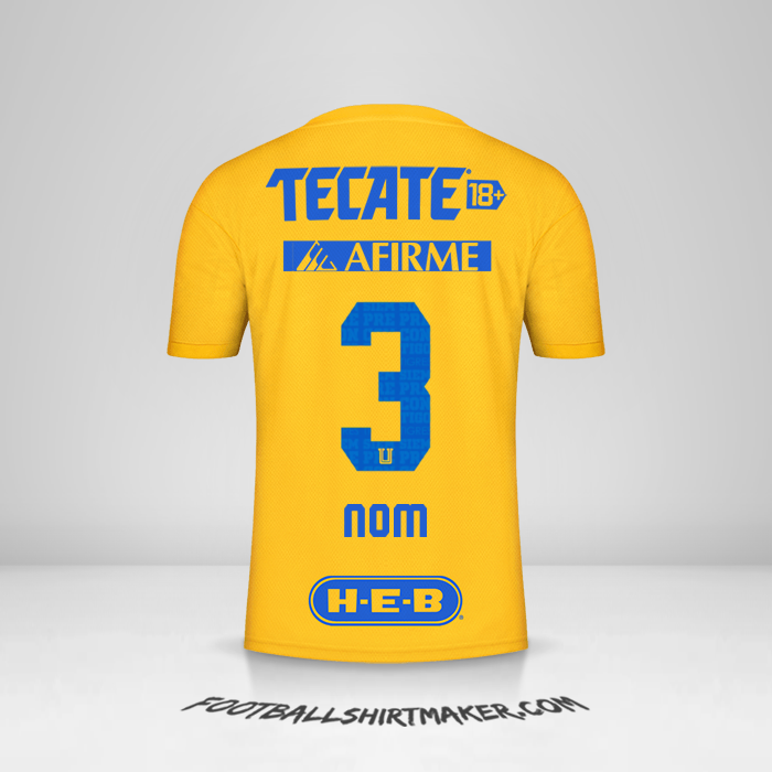Maillot Tigres UANL 2022/2023 -  nom - 3