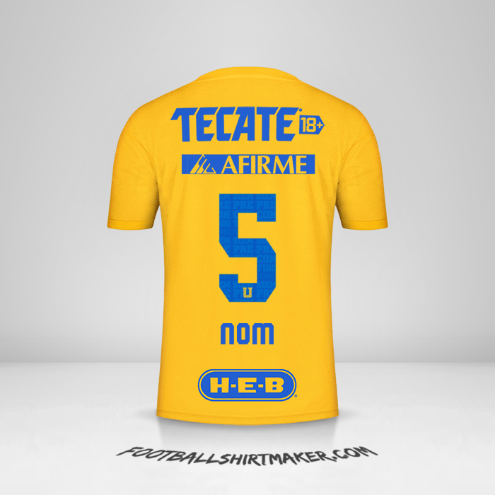 Maillot Tigres UANL 2022/2023 -  nom - 5