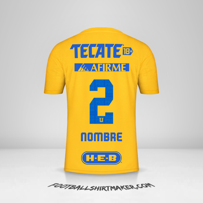 Jersey Tigres UANL 2022/2023 -  nombre - 2